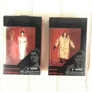 Star Wars The Black Series Princess Leia & Hans Solo Figures